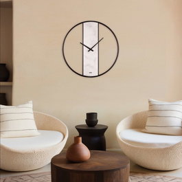 Wallity Demre - White Marble Reloj de Pared Decorativo